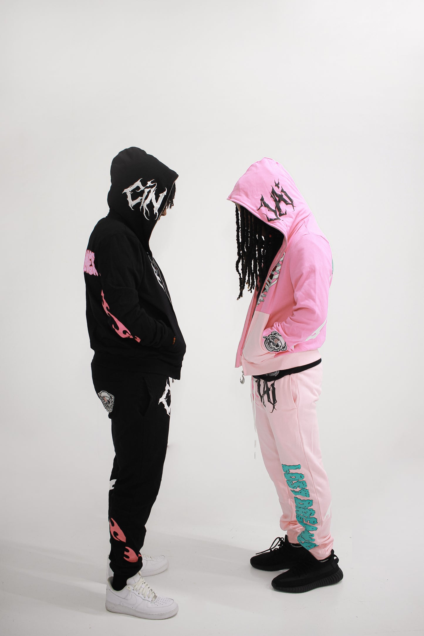 2 Tone Pink Full-Zip "Caged Heart" Jacket