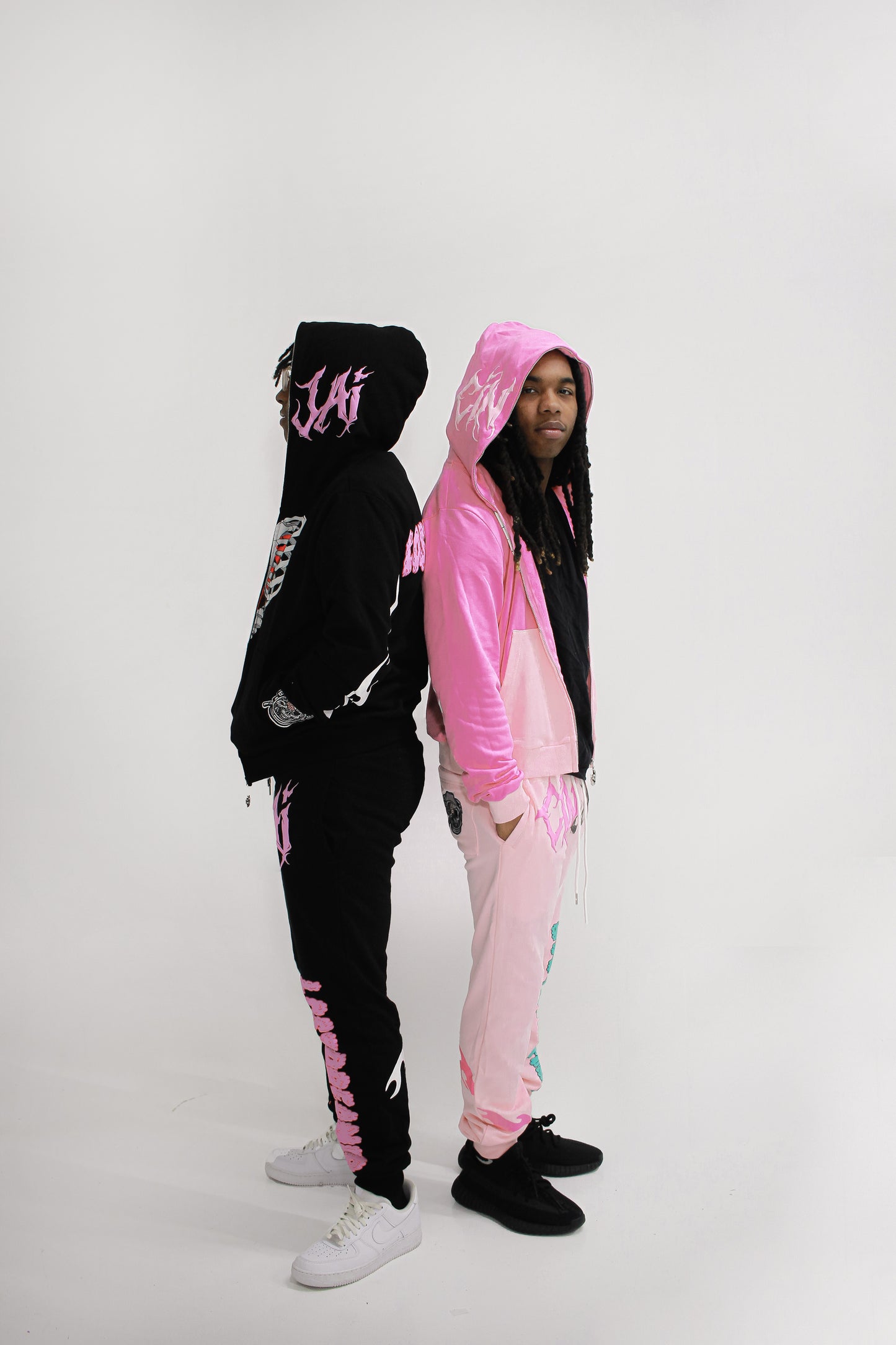 Black/Pink "Caged Heart" Sweats