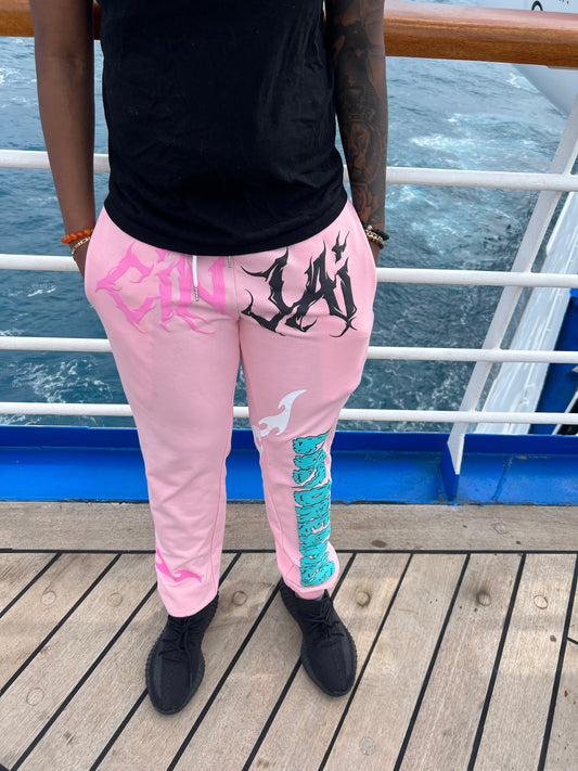 2 Tone Pink  "Caged Heart" Sweats